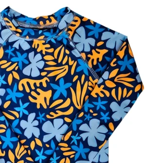 Remera m.largas Ocean breeze azul recorte Remera UV Ocean Breeze mangas largas