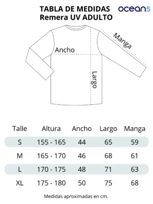 Remera UV Adulto Tropic