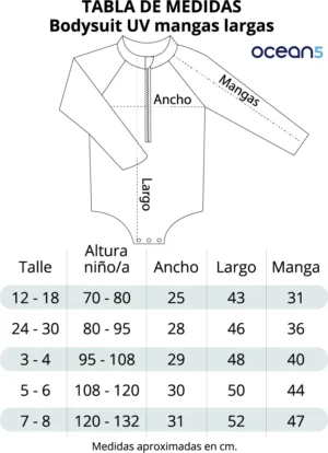 Bodysuit UV Magnolia mangas cortas