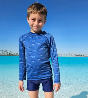 Remera UV Shark Squad mangas largas