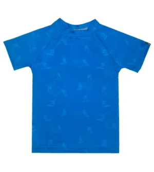 Remera Rider azul m.cortas Remera UV Rider mangas cortas