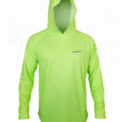 Remera capucha adulto verde fluo Remera UV Adulto con capucha