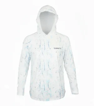 Remera capucha adulto blanca splash Remera UV Adulto con capucha