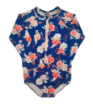 Bodysuit Roses azul mangas largas Bodysuits UV mangas largas