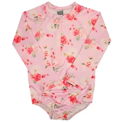 Bodysuit Roses rosa mangas largas Bodysuits UV mangas largas