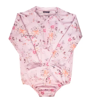 Bodysuit campo de flores rosa Bodysuits UV mangas largas