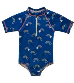 Bodysuit UV mangas cortas arco iris