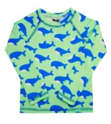 Remera Ballenitas verde mangas largas Remera UV Ballenitas mangas largas