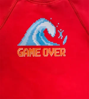 Remera UV Game over roja mangas largas