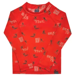 Remera Rider roja m.largas Remera UV Rider mangas largas