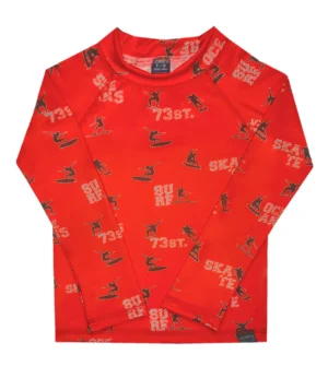 Remera Rider roja m.largas Remera UV Rider mangas largas