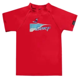 Remera Surf roja m.cortas Remera UV Surf mangas cortas