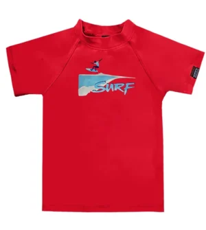 Remera Surf roja m.cortas Remera UV Surf mangas cortas