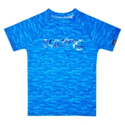 Remera camuflada surfing azul mc Remera UV Surfing camuflada mangas cortas