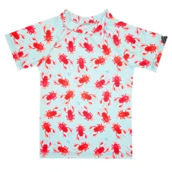 Remera m.cortas Langosta celeste Remera UV Langostas mangas cortas