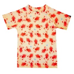 Remera m.cortas Langosta crema Remera UV Langostas mangas cortas