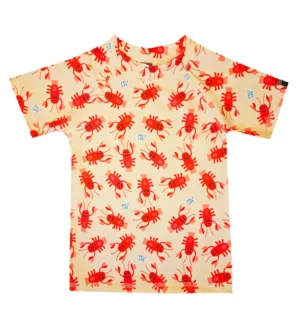 Remera m.cortas Langosta crema Remera UV Langostas mangas cortas