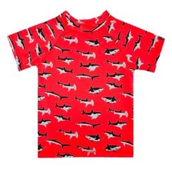 Remera m.cortas shark squad roja Remera UV Shark Squad mangas cortas
