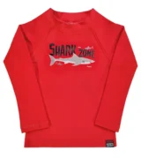 Remera m.largas Shark zone roja Remera UV Shark zone mangas largas