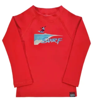 Remera m.largas Surf roja Remera UV Surf mangas largas